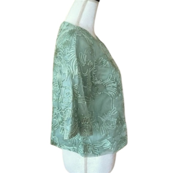 Samuel Dong women’s NWT silk embroidered dressy short sleeve jacket, size Small - Picture 3 of 7